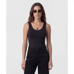 PATPRIMO - Camiseta Para Mujer Manga Sisa Cuello Redondo Color Negro Marca #30098214