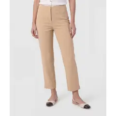 PATPRIMO - Pantalón Clasico De Tiro Alto  Para Mujer Café