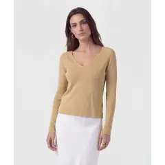PATPRIMO - Saco Para Mujer Cuello V Color Beige Marca #30330676