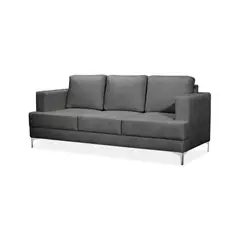 ELITE LIVING - SOFA MALAGA 3PUESTOS MICROFIBRA GRIS PLOMO