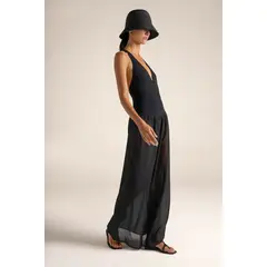 TOUCHE BALNEAIRE - Vestido largo con body en lycra y Falda con acabado semitransparente Ref. 0F63N62