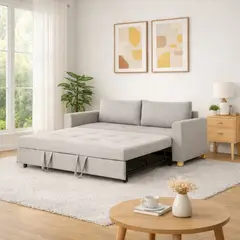 SOFA MARKET - Sofa Cama Cajon Dominica 2 Puestos Tela Colores Varios