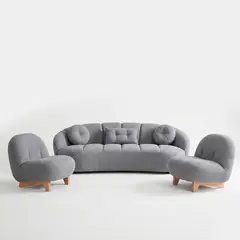 GENERICO - Juego de sala moderno Aura sofá + poltronas