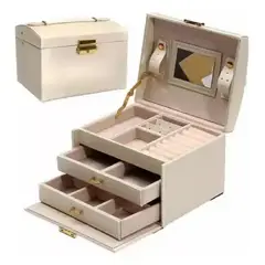 GENERAL - Joyero Organizador Con Cajones Espejo Joyas Anillos