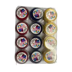 GENERICO - 12 * Pintucaritas Maquillaje Artístico Tricolor Colombia 4gr