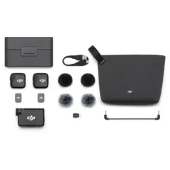 AMERICAN AUDIO - DJI Mic Mini — Sistema de Micrófonos Inalámbricos 2 TX + 1 RX + Estuche de Carga