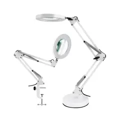 GENERAL - Lámpara De Lupa Led Con Base Y Prensa Ajustable Blanca