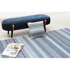 GENERICO - ALFOMBRA DECOGHAR BLUE KELLIM CON SOPORTE 1.80 X 2.80 M IC13801