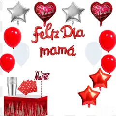 GENERICO - Set De Globos Feliz Día Mamá