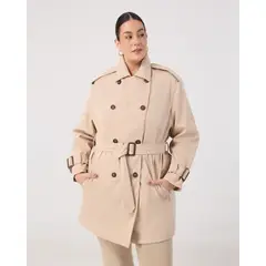 PATPRIMO - Chaqueta Para Mujer Trench Marca Beige #14080152