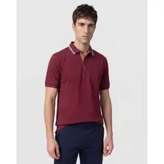 PATPRIMO - Polo Para Hombre Cuello Tejido Sin Bolsillo Color Vino Marca 44112811