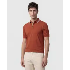 PATPRIMO - Polo Para Hombre Cuello Tejido Sin Bolsillo Color Naranja Marca 44112811