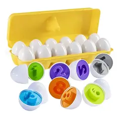 GENERICO - Set Huevos Didácticos Montessori Números Colores Aprendizaje