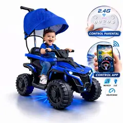 BRITOCHET - Carro Montable Eléctrico Niño 3 En 1 C/remoto Lila 1765