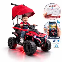 BRITOCHET - Carro Montable Eléctrico Niño 3 En 1 C/remoto Lila 1765