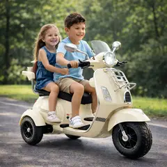BRITOCHET - Moto Eléctrica Vespa Ref 1389 12v 3 Ruedas Niños