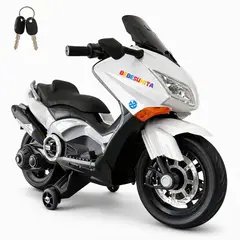 BRITOCHET - Moto Eléctrica Niño Blanco Nmax Luces Led Bluetooth Ev285