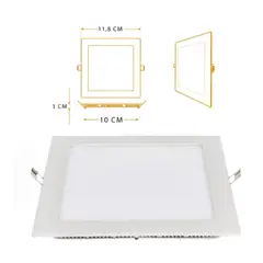 MERCURY - Panel Led Cuadrado Incrustar 6W Luz Blanca