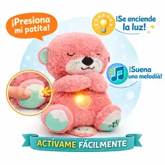 BRITOCHET - Peluche Nutria Respira Luz Sonido Calmante Bebé Ref Jp505