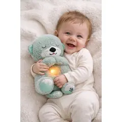 BRITOCHET - Peluche Nutria Respira Luz Sonido Calmante Bebé Ref Jp505