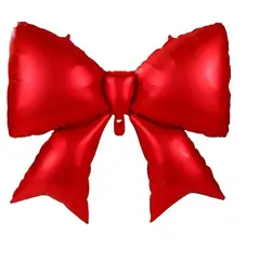 GENERICO - Globo Metalizado Moño 98* 75 cms rojo