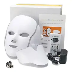 GENERICO - Máscara Facial Led Con Cuello Rujevenecer Y Reducir Arrugas