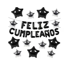 GENERICO - Globo Metalizado Feliz Cumpleaños Con estrellas