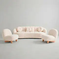 GENERICO - Juego de sala o muebles moderno Aura muebles color blanco