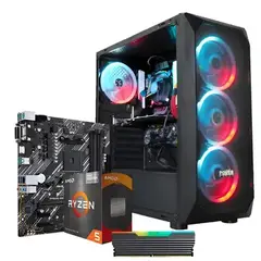 COMPUMAX - Torre Gamer Ryzen 5 5600GT + Board Gigabyte A520M – Potencia, Velocidad y Estilo RGB