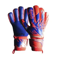 GOLTY - Guante De Fútbol Para Adultos Pro Fingers Rojo-Azul Talla 10