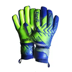 GOLTY - Guante De Fútbol Para Adultos Pro Fingers Verde-Azul Talla 7