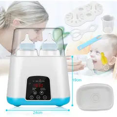 GENERICO - Calentador eléctrico Biberón Esterilizador Calefacción Doble Pantalla LCD Digital Control