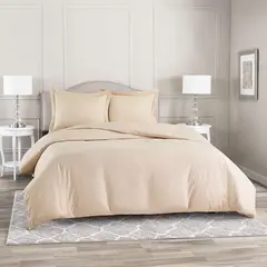 GENERICO - Duvet Cover Forro De Plumon Doble Blanco Sateen Stripe.