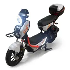 ROADMASTER - Bicicleta Electrica 1000 Watts Freno Disco 72 V blanco naranja