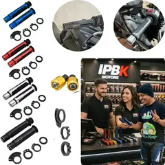 GENERICO - Grips manillares mangos barracuda racing moto universal lujo