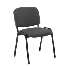 ERGONOMUS - Silla Interlocutora Isósceles Eco de Oficina Recepción Negra