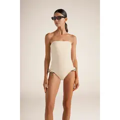 TOUCHE BALNEAIRE - Entero bandeau en color sólido, con boleros en la pierna Ref. 0E71M62