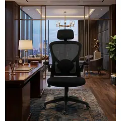 GENERICO - Silla Oficina Ergonómica Brazos Abatibles Soporte Lumbar Prestige