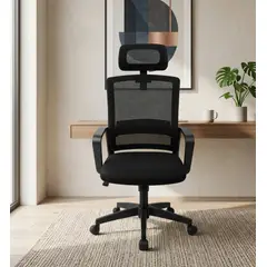 GENERICO - Silla Oficina Ergonómica Cabecero Ajustable Malla Domus
