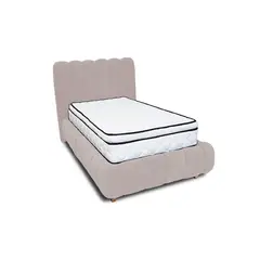 GENERICO - Combo Basecama Praga Modular Beige 160 Queen mas Espaldar