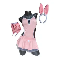 PROVOCAME - Disfraz Femenino Sexy Coneja Rosa Lenceria Erotica Mujer