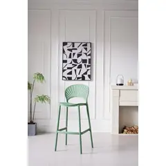 RTA DESIGN - Silla para Bar Paraiso, Color Verde Olivo, Diseño moderno
