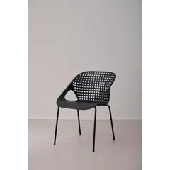 RTA DESIGN - Silla Senit con Brazos, Color Negro, Con espaldar y diseño Moderno