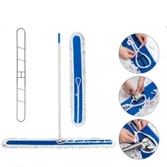 GENERICO - TRAPERO MICROFIBRA 50 CM EXTRA GRANDE INDUSTRIAL MOPA METALICO