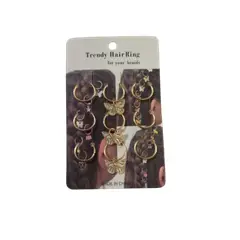 GENERICO - Abrazaderas Argollas Aros Trenza Peinados Mariposas