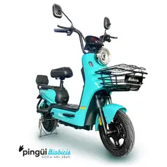 BIOBICI - Bicicleta Eléctrica Pingüi Biobicis 2026 Color AzulCielo 500W