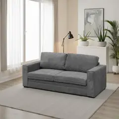 ELITE LIVING - SOFA CUSCO 3 PUESTOS MICROFIBRA HUMO