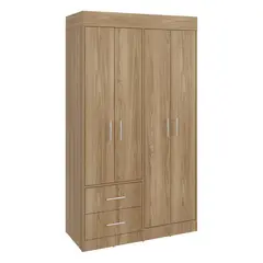 RTA DESIGN - Closet Houston, Fresno Europeo y Wengue , Con Cuatro Puertas y Dos Cajones Con Amplio Espacio De Almacenamiento