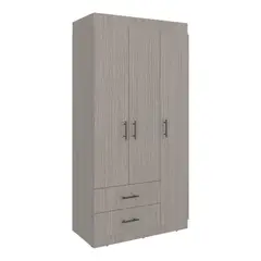 RTA DESIGN - Closet Houston, Positano y Wengue, Con Cuatro Puertas Batientes y Dos Cajones Con Amplio Espacio De Almacenamiento