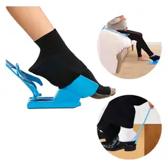 GENERICO - Calzador De Ayuda Poner Calcetines Calcetas Color AzuL